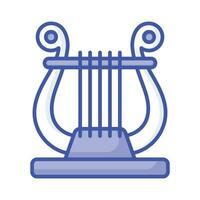 ladda ner detta premie ikon av harpa, grekisk musikalisk instrument vektor