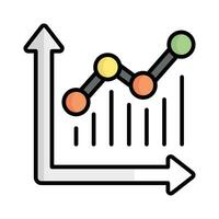växande Graf vektor ikon isolerat på vit bakgrund