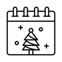 jul träd på kalender, jul kalender vektor design