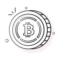 Gut entworfen Symbol von eingewickelt Bitcoin, Kryptowährung Münze Vektor Design