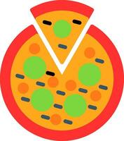 Vegetarisch Pizza Vektor Symbol Design