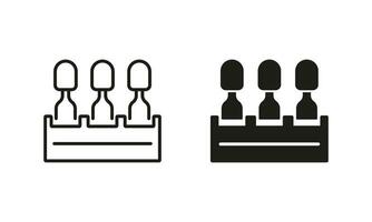 Zähne Keramik Furniere. Dental Furnier Silhouette und Linie Symbole Satz. Zahn Pflege Piktogramm. Mensch Oral Schönheit, Zahnheilkunde unterzeichnen. Dental Behandlung schwarz Symbol Sammlung. isoliert Vektor Illustration.