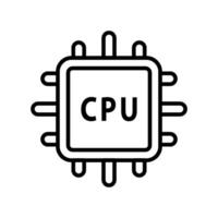 cpu processor ikon vektor design mallar enkel och modern