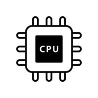 cpu processor ikon vektor design mallar enkel och modern