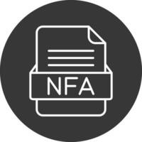 nfa fil formatera vektor ikon