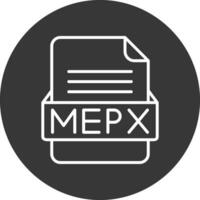mepx fil formatera vektor ikon