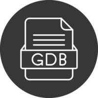 gdb fil formatera vektor ikon