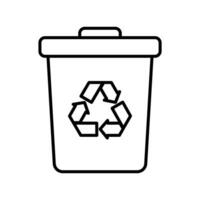 recyceln Behälter Symbol. Vektor Design.