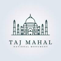 taj Mahal von Indien Symbol Vektor Symbol Logo Illustration Design