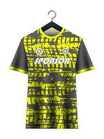 fotboll jersey attrapp för fotboll klubb. vektor sublimering sporter kläder design. enhetlig främre se mallar fotboll jersey. jersey design idéer.