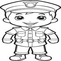 Polizist Bild Karikatur vektor