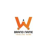 Bleistift modern Brief Logo Design vektor