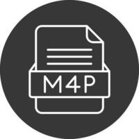 m4p fil formatera vektor ikon