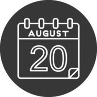 20 augusti vektor ikon