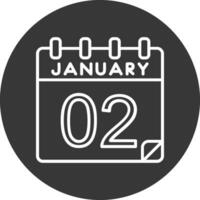 2 januari vektor ikon