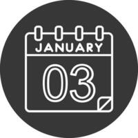 3 januari vektor ikon
