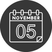 5 november vektor ikon