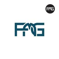 Brief fmg Monogramm Logo Design vektor