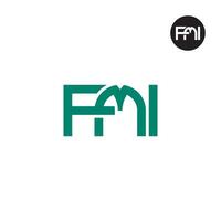 Brief fmi Monogramm Logo Design vektor