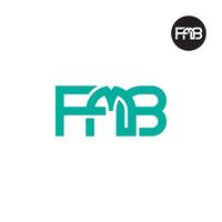 Brief fmb Monogramm Logo Design vektor