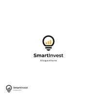 smart investering logotyp, smart finansiell logotyp design modern begrepp vektor