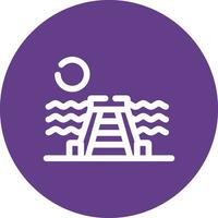 Dock Landschaft kreativ Symbol Design vektor