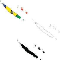 Neu Kaledonien Karte Symbol. Neu Kaledonien Clip Art. Neu Kaledonien Flagge Karte unterzeichnen. Neu Kaledonien Umriss. eben Stil. vektor