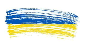 ukrainska nationell flagga i grunge stil vektor