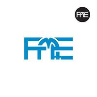 Brief fme Monogramm Logo Design vektor