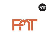 brev fmt monogram logotyp design vektor