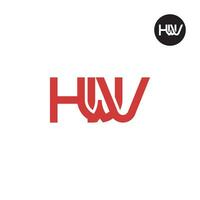 brev hv monogram logotyp design vektor