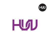 brev hun monogram logotyp design vektor