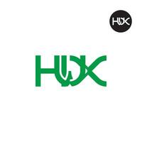 Brief hwx Monogramm Logo Design vektor