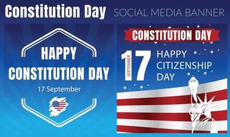 konstitutionens dag i USA. patriotisk amerikansk. 17 september. vektor