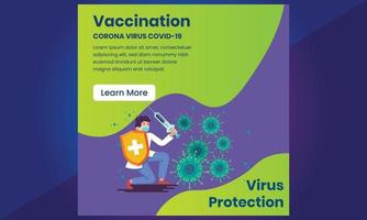 Covid 19 Corona-Virus, Corona-Virus-Impfstoff Social Media vektor