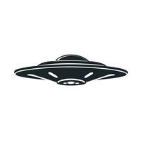 platt UFO ikon illustration design, enkel utomjording fartyg vektor