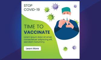 Covid 19 Corona-Virus, Corona-Virus-Impfstoff Social Media vektor