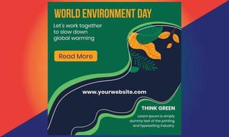 världs miljö dagen. grön ekojord. världs miljö dagen. vektor