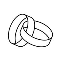 Hochzeit Ringe Symbol Vektor. Hochzeit Illustration unterzeichnen. Juwel Symbol oder Logo. vektor