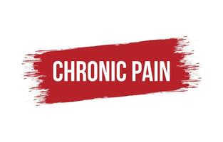 chronisch Schmerzen rot Vektor Banner Illustration isoliert auf Weiß Hintergrund