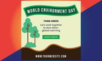 världs miljö dagen. grön ekojord. världs miljö dagen. vektor