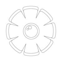 lantlig vild blomma svart och vit 2d linje tecknad serie objekt. 1970-talet vibrafon växt isolerat vektor översikt Artikel. boho vild blomma bruka trädgård. säsong- bohemisk blommig enfärgad platt fläck illustration