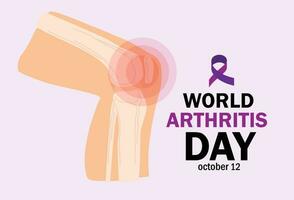 Oktober 12 ist Welt Arthritis Tag. vektor