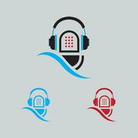 Podcast Logo Bilder Illustration Design vektor