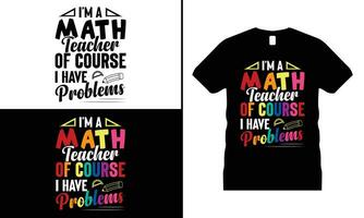 zurück zu Schule retro Lehrer Kinder Hippie T-Shirt Design Vektor