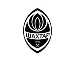 Shakhtar Donezk Verein Logo Symbol schwarz Ukraine Liga Fußball abstrakt Design Vektor Illustration