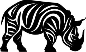 Nashorn - - schwarz und Weiß isoliert Symbol - - Vektor Illustration