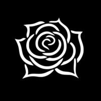 Rose - - minimalistisch und eben Logo - - Vektor Illustration