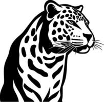 leopard, svart och vit vektor illustration
