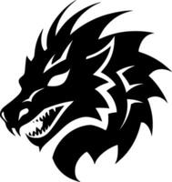 Drachen - - schwarz und Weiß isoliert Symbol - - Vektor Illustration